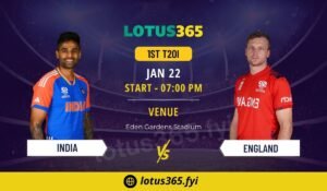 Read more about the article India vs England 1st T20I 2025: Match Preview and Betting Insights on Lotus365